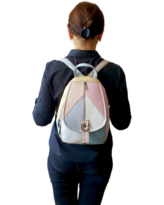 Rucsac Dama Piele Naturala Multicolor Margareta G04799 [7]