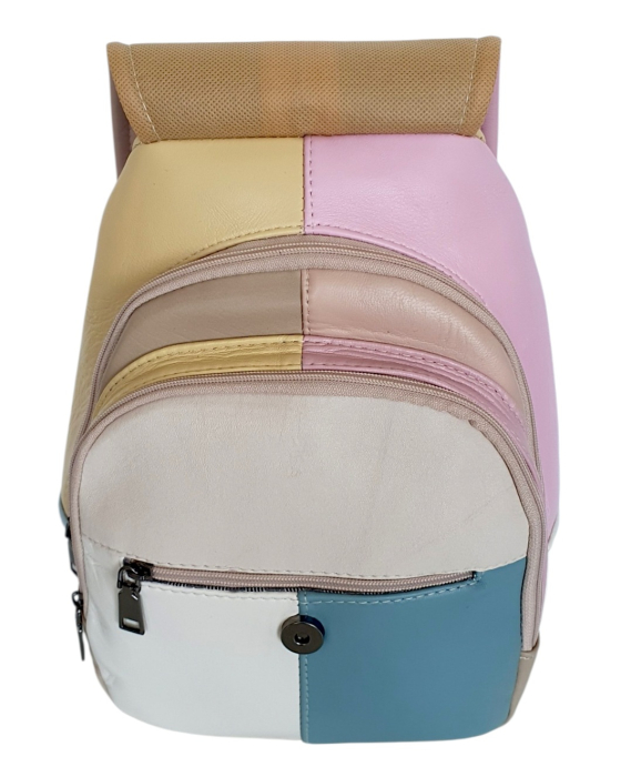 Rucsac Dama Piele Naturala Multicolor Margareta G04799 [5]