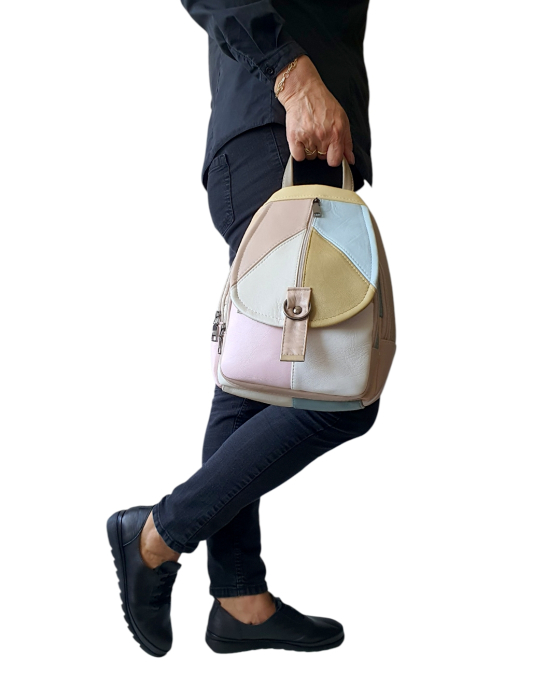 Rucsac Dama Piele Naturala Multicolor Margareta G04800 [5]