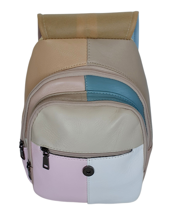 Rucsac Dama Piele Naturala Multicolor Margareta G04800 [4]
