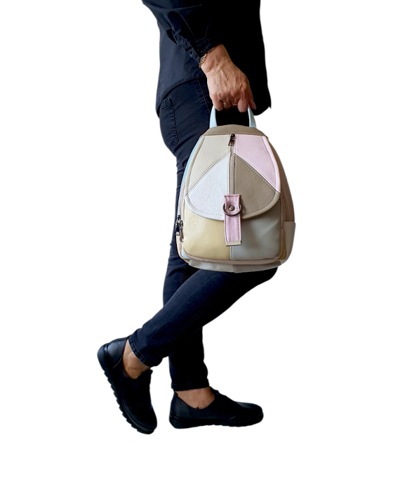 Rucsac Dama Piele Naturala Multicolor Margareta G04801 [6]