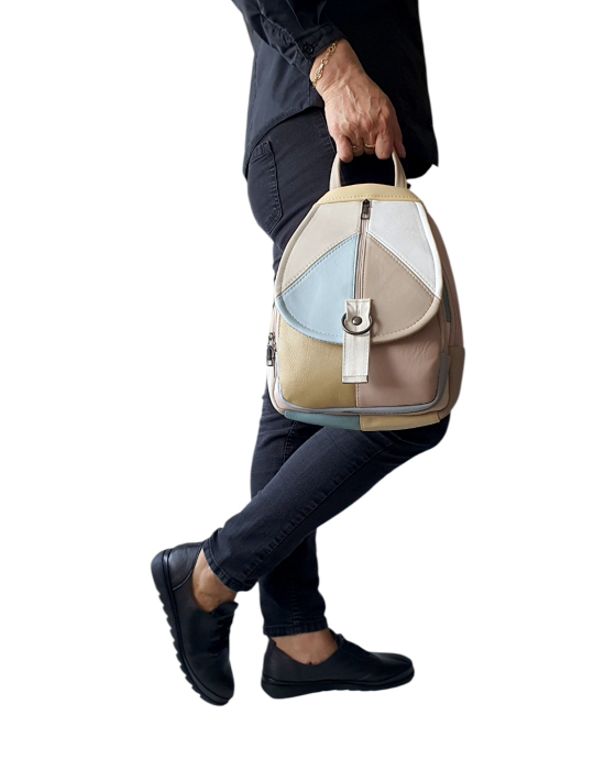Rucsac Dama Piele Naturala Multicolor Margareta G04802 [6]