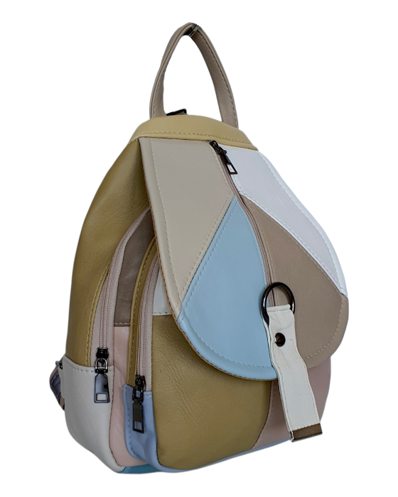 Rucsac Dama Piele Naturala Multicolor Margareta G04802 [3]