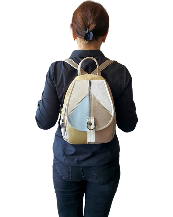 Rucsac Dama Piele Naturala Multicolor Margareta G04802 [7]