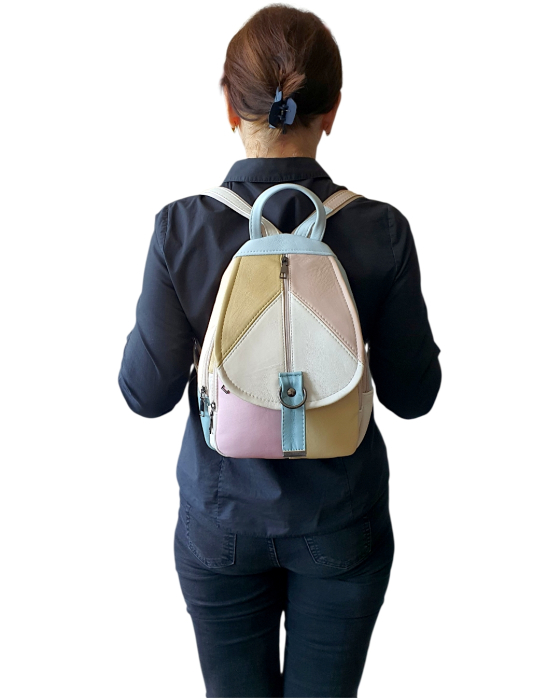 Rucsac Dama Piele Naturala Multicolor Margareta G04803 [7]