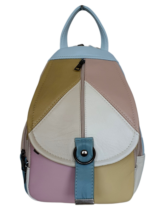Rucsac Dama Piele Naturala Multicolor Margareta G04803 [2]