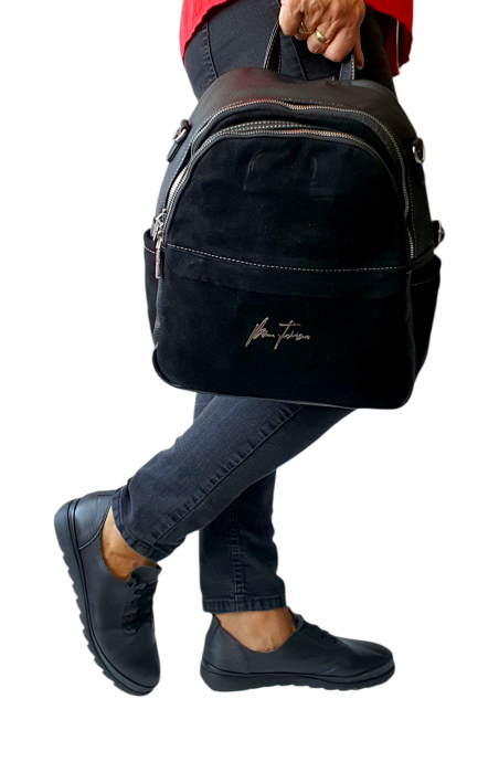 Rucsac Dama Piele Naturala Negru Bianca V. Fabbiano G04412 [7]