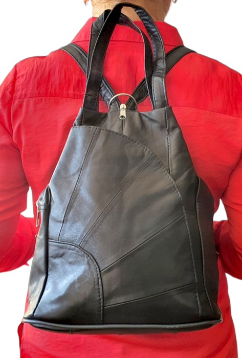 Rucsac Dama Piele Naturala Negru Clarisa G03314 [5]