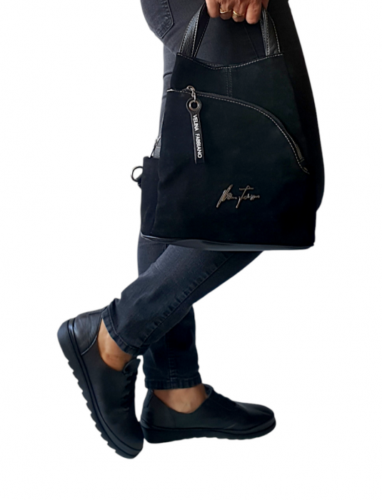 Rucsac Dama Piele Naturala Negru Diana G03972 [6]