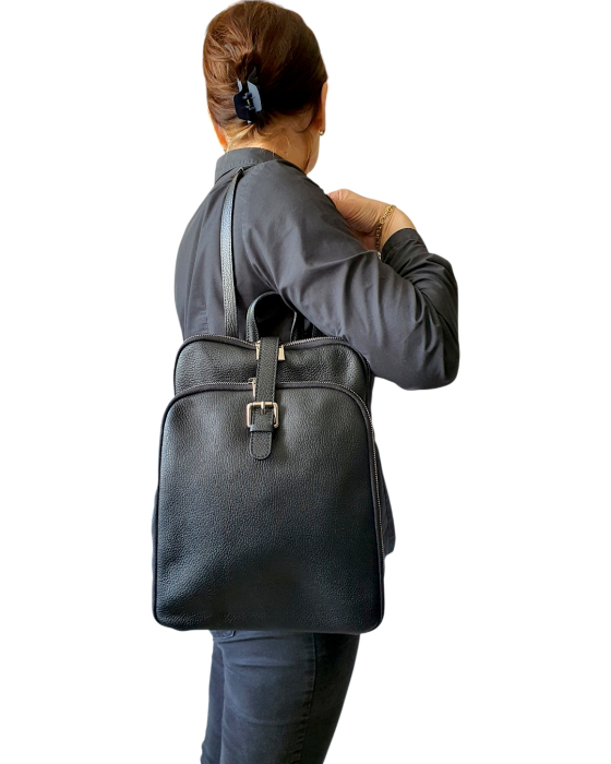 Rucsac Dama Piele Naturala Negru Lena G04787 [8]