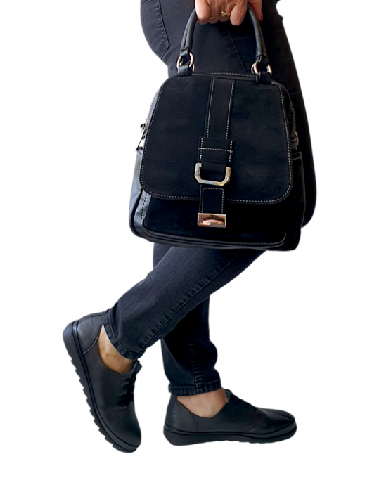 Rucsac Dama Piele Naturala Negru Lia V. Fabbiano G04176 [7]