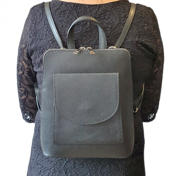 Rucsac Dama Piele Naturala Negru Lula G03211 [8]