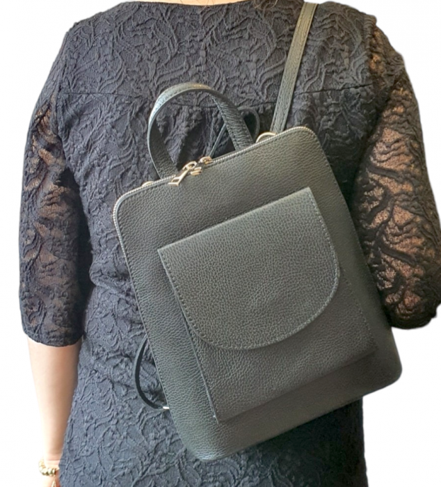 Rucsac Dama Piele Naturala Negru Lula G03211 [7]