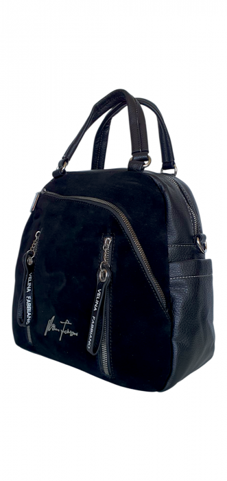 Rucsac Dama Piele Naturala Negru Mara V. Fabbiano G04410 [3]