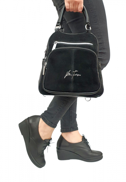 Rucsac Dama Piele Naturala Negru Pia G02470 [2]