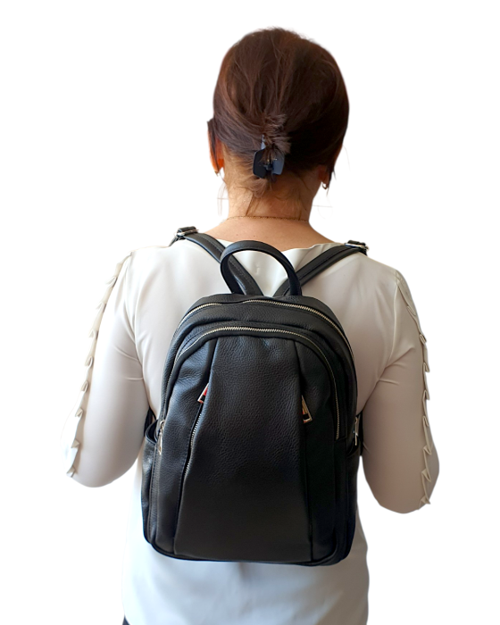 Rucsac Dama Piele Naturala Negru Sia G02540 [8]