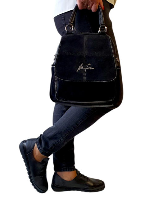 Rucsac Dama Piele Naturala Negru V.Fabbiano Carmen G04545 [7]