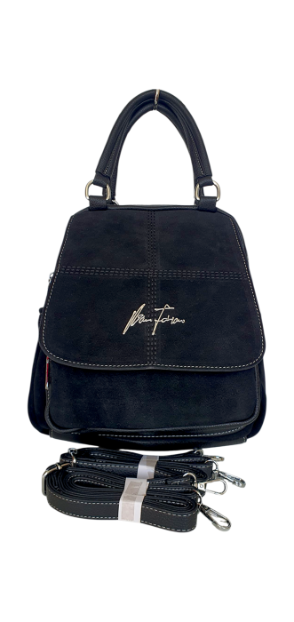Rucsac Dama Piele Naturala Negru V.Fabbiano Carmen G04545 [1]