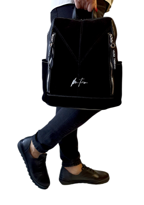 Rucsac Dama Piele Naturala Negru V.Fabbiano Julia G04586 [5]