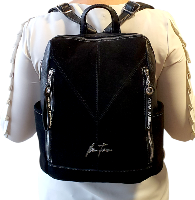 Rucsac Dama Piele Naturala Negru V.Fabbiano Julia G04586 [6]