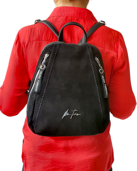 Rucsac Dama Piele Naturala Negru V.Fabbiano Smaranda G04464 [7]