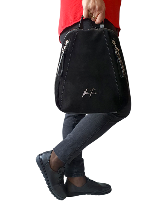 Rucsac Dama Piele Naturala Negru V.Fabbiano Smaranda G04464 [6]