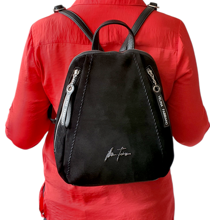 Rucsac Dama Piele Naturala Negru V.Fabbiano Smaranda G04464 [7]