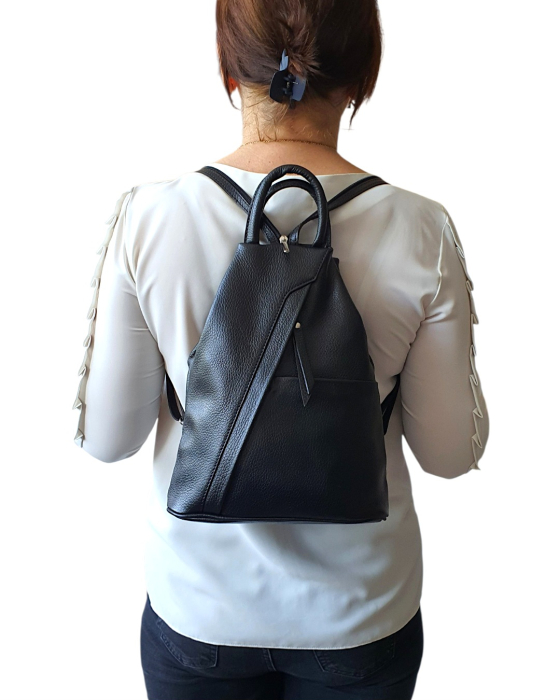 Rucsac Dama Piele Naturala Negru Carolina G04793 [8]