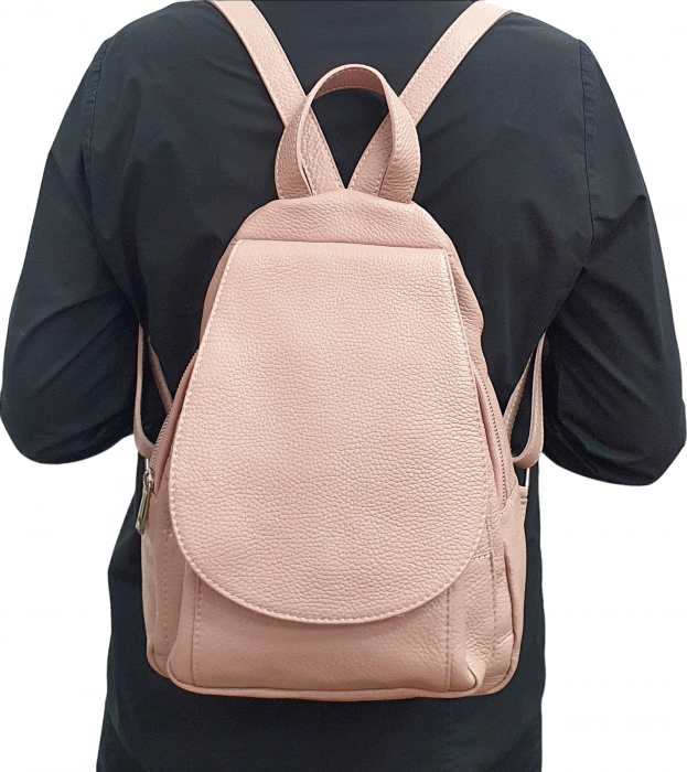 Rucsac Dama Piele Naturala Nude Vernis G02547 [7]