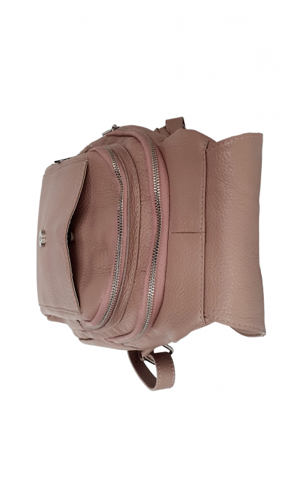 Rucsac Dama Piele Naturala Nude Vernis G02547 [6]