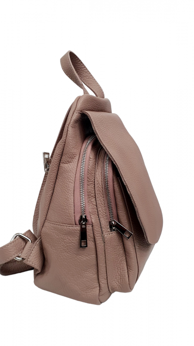 Rucsac Dama Piele Naturala Nude Vernis G02547 [3]