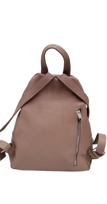 Rucsac Dama Piele Naturala Nude Vernis G02547 [5]