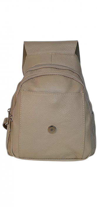 Rucsac Dama Piele Naturala Grej Vernis G04252 [5]