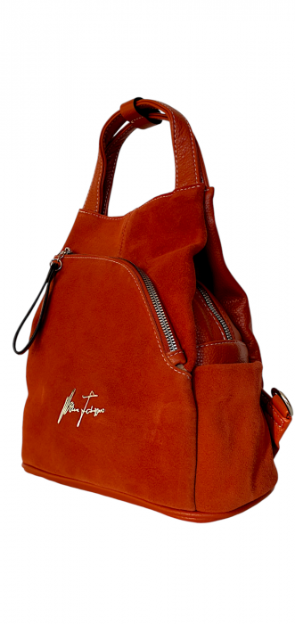 Rucsac Dama Piele Naturala Corai Diana G03970 [3]