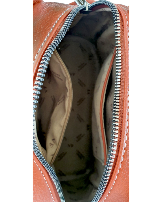 Rucsac Dama Piele Naturala Portocaliu Diana G04806 [5]