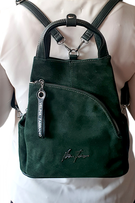 Rucsac Dama Piele Naturala Verde Diana G03973 [6]