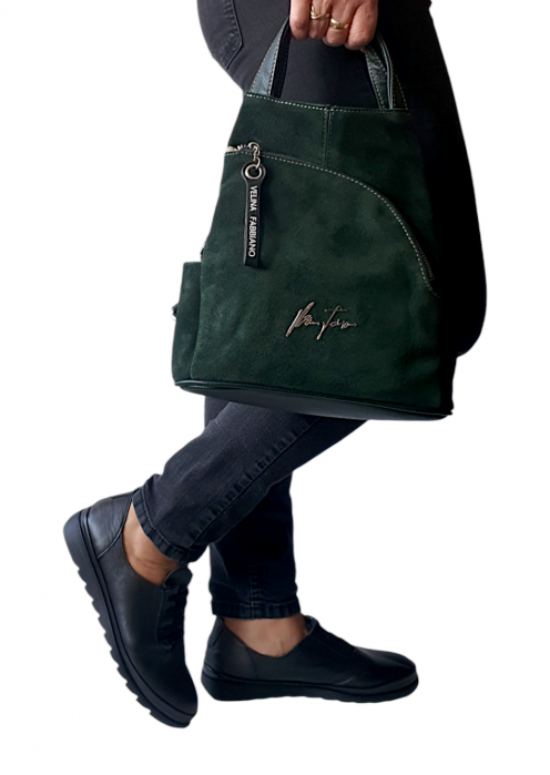 Rucsac Dama Piele Naturala Verde Diana G03973 [5]