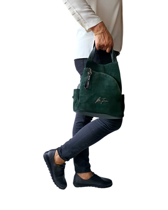 Rucsac Dama Piele Naturala Verde Diana G04807 [6]