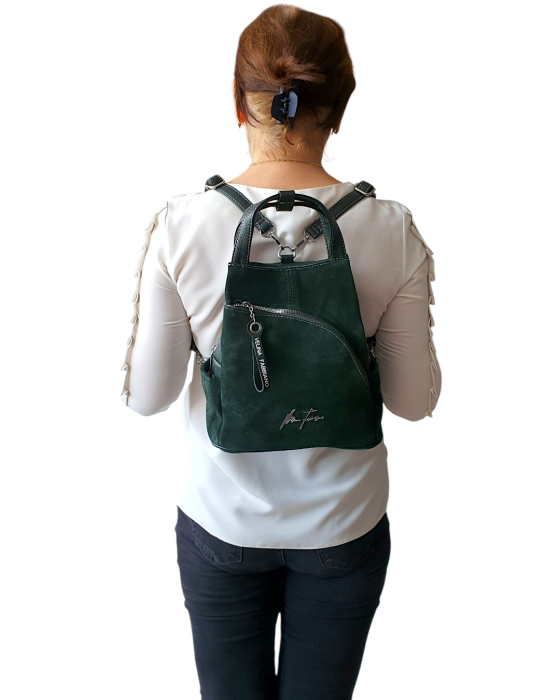 Rucsac Dama Piele Naturala Verde Diana G04807 [7]