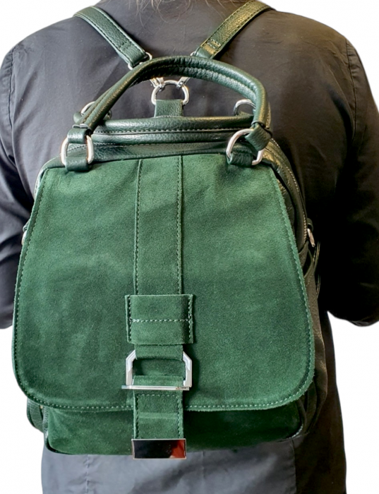 Rucsac Dama Piele Naturala Verde Lia  V. Fabbiano G03214 [10]