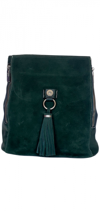 Rucsac Dama Piele Naturala Verde V.Fabbiano Anelis G04381 [5]