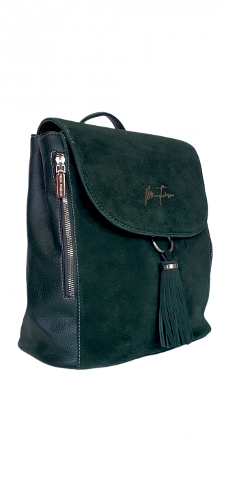 Rucsac Dama Piele Naturala Verde V.Fabbiano Anelis G04381 [2]