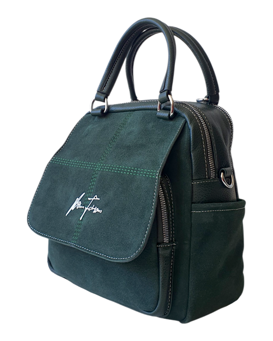 Rucsac Dama Piele Naturala Verde V.Fabbiano Carmen G04570 [2]