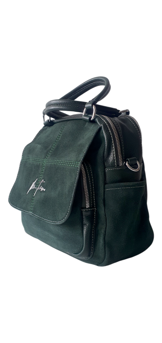 Rucsac Dama Piele Naturala Verde V.Fabbiano Carmen G04570 [3]