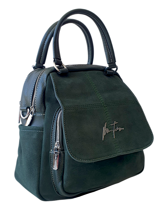 Rucsac Dama Piele Naturala Verde V.Fabbiano Carmen G04570 [3]