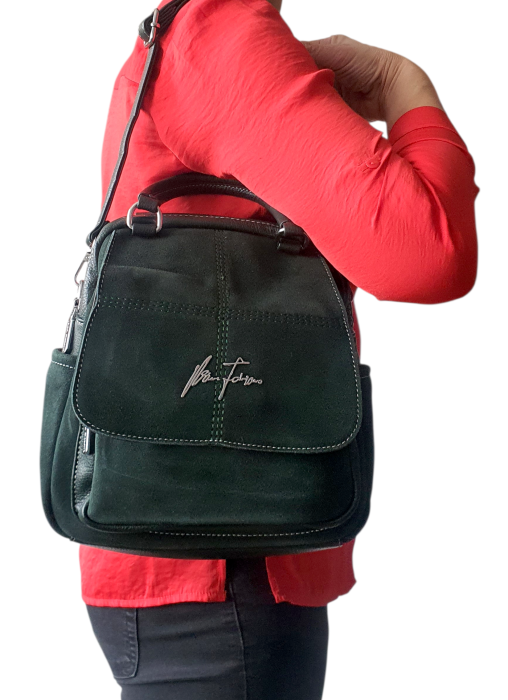 Rucsac Dama Piele Naturala Verde V.Fabbiano Carmen G04570 [7]