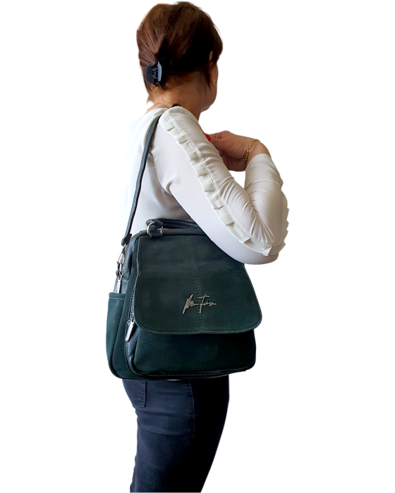 Rucsac Dama Piele Naturala Verde V.Fabbiano Carmen G04570 [10]