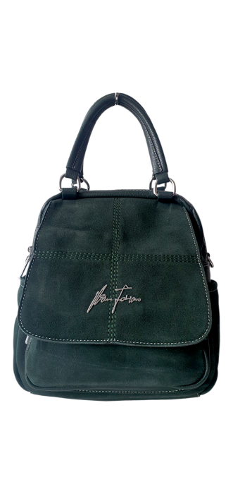 Rucsac Dama Piele Naturala Verde V.Fabbiano Carmen G04570 [2]