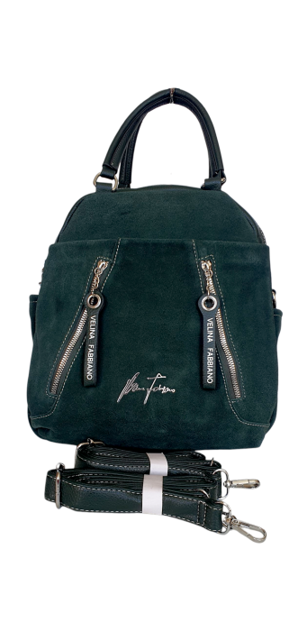 Rucsac Dama Piele Naturala Verde V.Fabbiano Geo G04542 [1]