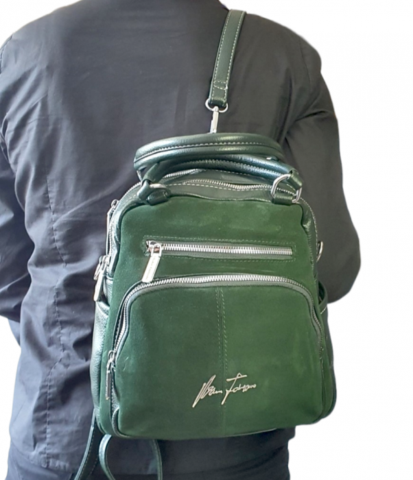 Rucsac Dama Piele Naturala Verde V.Fabbiano Pia G03112 [8]